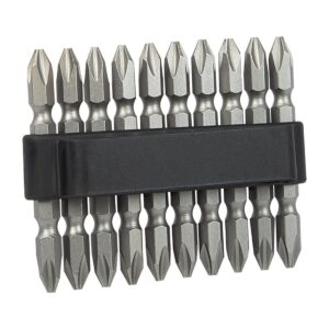 Vergionic Bitset PH2 Dubbelzijdig - 65 mm - 10 stuks - Chroom Vanadium - Voor boor- & schroefmachines