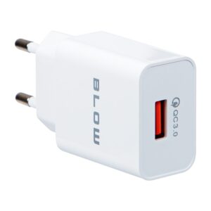 BLOW USB Lader 18W - Snellader Met USB-A - Quick Charge 3.0 - Wit