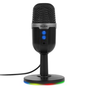 BLOW RGB WAVE  USB Microfoon met Standaard - 1.6m Kabel - Voor Gaming & Streaming