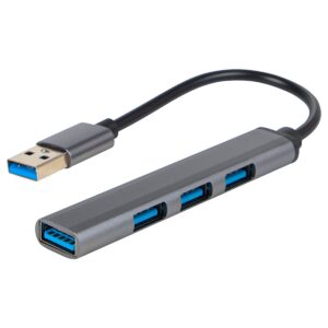 BLOW USB 3.0 Hub - 4 Poorten - USB-A naar 4x USB-A - 5Gbps - HUB-01 - Grijs - Compact & Snel