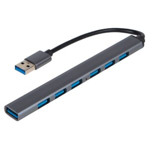 BLOW USB 3.0 Hub - 7 Poorten - USB-A naar 7x USB-A - 5Gbps - HUB-04 - Grijs - Compact & Snel