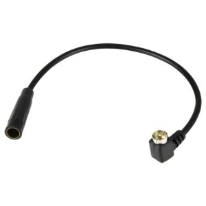 BLOW Autoantenne Adapter - ISO (m) naar DIN (v) - Hoekige Stekker - 30 cm - Zwart