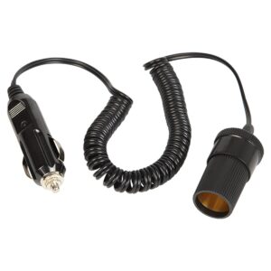 BLOW Sigarettenaansteker Verlengkabel - 12V/24V - Auto Accessoire - Spiraalkabel - 2.1m - Zwart