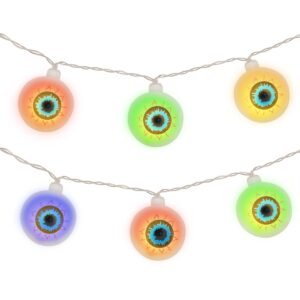 Halloween Lichtsnoer Oogballen Gekleurd - 6 Meter - 40 LED Lampjes - Inclusief Batterijen - Gekleurd Licht