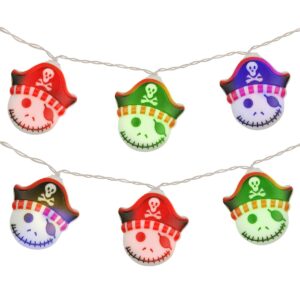 Halloween Lichtsnoer Piraat Gekleurd - 3 Meter - 20 LED Lampjes - Inclusief Batterijen - Gekleurd Licht