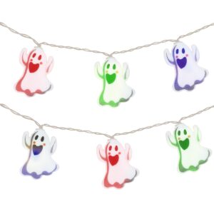 Halloween Lichtsnoer Spookjes Gekleurd - 1.5 Meter - 10 LED Lampjes - Inclusief Batterijen - Gekleurd Licht