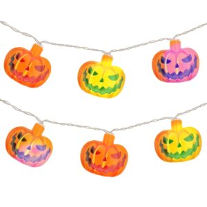 Halloween Lichtsnoer Pompoenen Gekleurd - 1.5 Meter - 10 LED Lampjes - Inclusief Batterijen - Gekleurd Licht