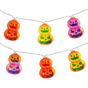 Halloween Lichtsnoer Dubbele Pompoenen Gekleurd - 6 Meter - 40 LED Lampjes - Inclusief Batterijen - Gekleurd Licht