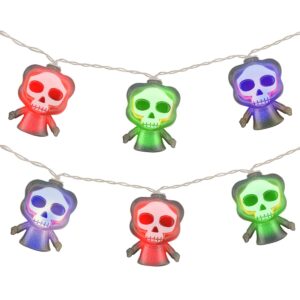 Halloween Lichtsnoer Magere Hein Gekleurd - 3 Meter - 20 LED Lampjes - Inclusief Batterijen - Gekleurd Licht