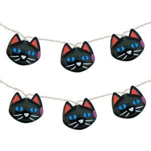 Halloween Lichtsnoer Kat - 6 Meter - 40 LED Lampjes - Inclusief Batterijen - Warm Wit Licht