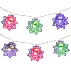 Halloween Lichtsnoer Spinnenweb Gekleurd - 6 Meter - 40 LED Lampjes - Inclusief Batterijen - Gekleurd Licht
