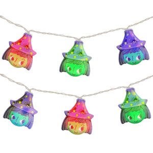 Halloween Lichtsnoer Heks Gekleurd - 6 Meter - 40 LED Lampjes - Inclusief Batterijen - Halloween Decoratie - Gekleurd Licht