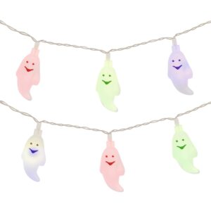 Halloween Lichtsnoer Doorzichtig Spookje Gekleurd - 6 Meter - 40 LED Lampjes - Halloween Decoratie - Gekleurd Licht