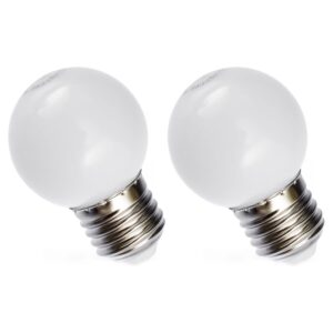 Spectrum LED Kogellamp E27 1W - 230V - 55 Lumen - 6000K Koud wit - Helder daglicht - Energiezuinig - 2 stuks