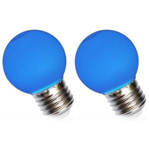 Spectrum LED Kogellamp E27 1W - 230V - 120 Lumen - Energiezuinig - Blauw licht - 2 stuks
