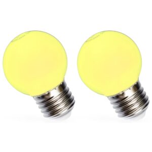 Spectrum LED Kogellamp E27 1W - 230V - 120 Lumen - Energiezuinig - Geel licht - 2 stuks