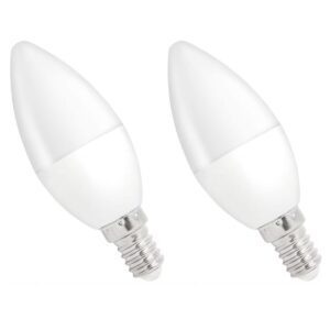 Spectrum LED Kaarslamp E14 4W - 230V - 340 Lumen - 6000K Koud wit - Helder daglicht - Energiezuinig - 2 stuks