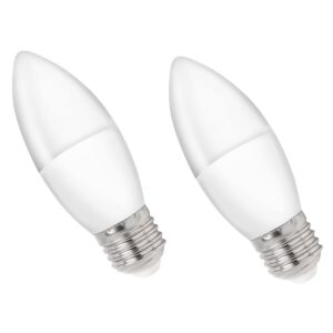 Spectrum LED Kaarslamp E27 4W - 230V - 340 Lumen - 6000K Koud wit - Helder daglicht - Energiezuinig - 2 stuks