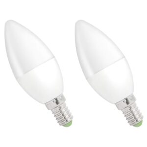 Spectrum LED Kaarslamp E14 6W - 230V - 540 Lumen - 4000K Neutraal Wit - Natuurlijk Licht - Energiezuinig - 2 stuks