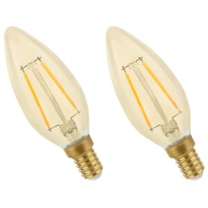 Spectrum LED Lamp E14 2W 230V - 260 Lumen - 2400K Warm wit - Gezellig licht - Energiezuinig - 2 stuks