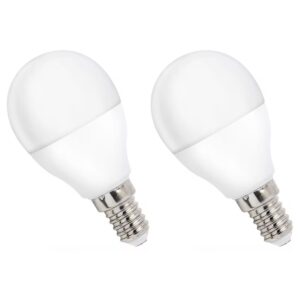 Spectrum LED Kogellamp E14 8W - 230V - 710 Lumen - 3000K Warm wit - Gezellig licht - Energiezuinig - 2 stuks