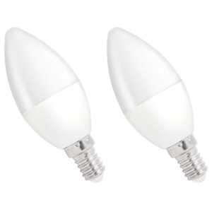 Spectrum LED Kaarslamp E14 8W - 230V - 710 Lumen - 3000K Warm wit - Gezellig licht - Energiezuinig - 2 stuks