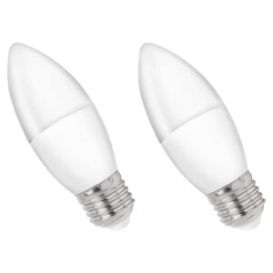 Spectrum LED Kaarslamp E27 8W - 230V - 710 Lumen - 6000K Koud wit - Helder daglicht - Energiezuinig - 2 stuks
