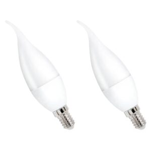 Spectrum LED Kaarslamp E14 8W - 230V - 710 Lumen - 3000K Warm wit - Gezellig licht - Energiezuinig - 2 stuks