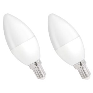 Spectrum Dimbare LED Lamp E14 6W - 230V - 520 Lumen - 6000K Koud wit - Helder daglicht - Dimbaar - Energiezuinig - 2 stuks