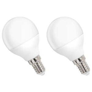Spectrum LED Kogellamp E14 1W - 230V - 90 Lumen - 3000K Warm wit - Gezellig licht - Energiezuinig - 2 stuks