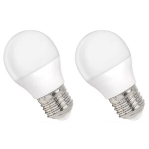 Spectrum LED Kogellamp E27 4W - 230V - 340 Lumen - 4000K Neutraal Wit - Natuurlijk Licht - Energiezuinig - 2 stuks