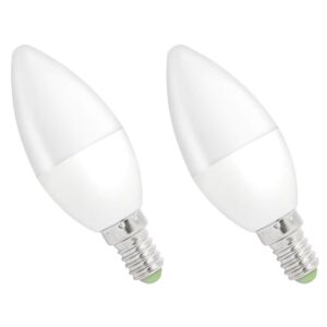 Spectrum LED Kaarslamp E14 4W - 230V - 340 Lumen - 4000K Neutraal Wit - Natuurlijk Licht - Energiezuinig - 2 stuks