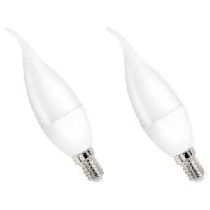 Spectrum LED Kaarslamp E14 4W - 230V - 340 Lumen - 4000K Neutraal Wit - Natuurlijk Licht - Energiezuinig - 2 stuks