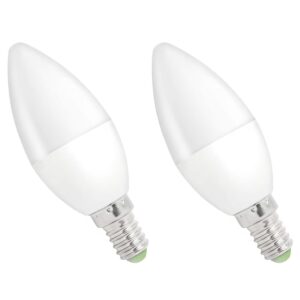 Spectrum LED Kaarslamp E14 4W - 230V - 330 Lumen - 3000K Warm wit - Gezellig licht - Energiezuinig - 2 stuks