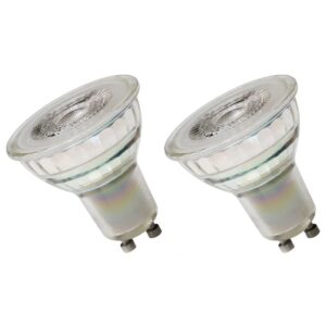 Spectrum LED Lamp GU10 230V 5,5W - 475 Lumen - 3000K Warm wit - Gezellig licht - Dimbaar - Energiezuinig - 2 stuks