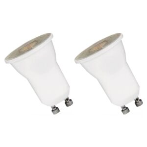 Spectrum LED Reflectorlamp GU10 2W - 230V - 150 Lumen - 3000K Warm wit - Gezellig licht - Energiezuinig - 2 stuks