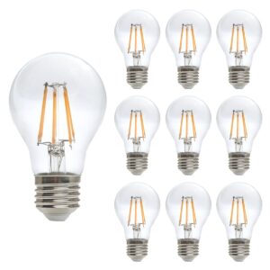 Kobi LED Filamentlamp E27 - 10W - 1200lm - 4000K Neutraal Wit - 230V - Ø60mm - Voor Woonkamer, Hal of Plafondarmatuur - 10 stuks
