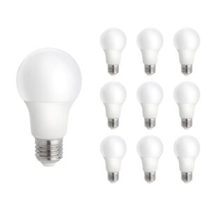 Spectrum LED Lamp A60 E27 - 9W - 230V - 820 Lumen - 3000K Warm Wit - Ø60mm - Voor Plafondlamp, Tafellamp of Vloerlamp - 10 stuks