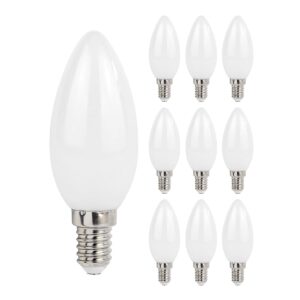 Spectrum LED Kaarslamp E14 - 5.5W - 230V - 610 Lumen - 2700K Warm Wit - Ø35mm - Voor Kroonluchter, Wandlamp of Sfeerverlichting - 10 stuks