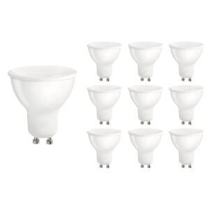 Spectrum LED Lamp GU10 - 4W - 230V - 320 Lumen - 6000K Koud Wit - Ø49mm - Voor Werkverlichting, Spiegelkast of Garage - 10 stuks