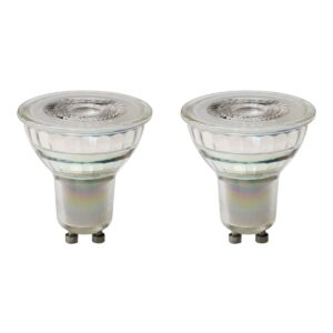 Spectrum LED Lamp GU10 - 7.5W - 230V - 1100 Lumen - 4000K Neutraal Wit - Ø50mm - Voor Werkverlichting, Spiegelkast of Garage - 2 stuks