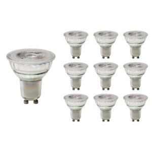Spectrum LED Lamp GU10 - 7.5W - 230V - 1100 Lumen - 3000K Warm Wit - Ø50mm - Voor Werkverlichting, Spiegelkast of Garage - 10 stuks