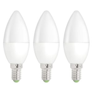 Spectrum LED Kaarslamp E14 - 1W - 230V - 90 Lumen - 6000K Koud Wit - Ø37mm - Voor Kroonluchter, Wandlamp of Sfeerverlichting - 3 stuks