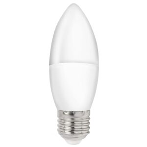 Spectrum LED Kaarslamp E27 - 1W - 230V - 90 Lumen - 3000K Warm Wit - Ø37mm - Voor Kroonluchter, Wandlamp of Sfeerverlichting