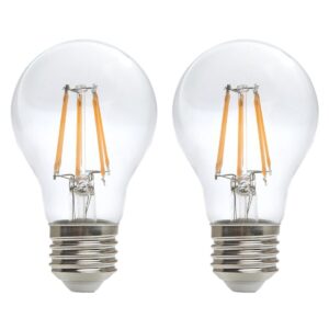 Kobi LED Filamentlamp E27 - 12W - 1521lm - 4000K Neutraal Wit - 230V - Ø60mm - Voor Woonkamer, Hal of Plafondarmatuur - 2 stuks