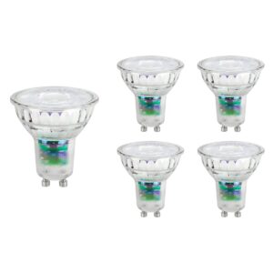 Spectrum LED Lamp GU10 - 2.5W - 230V - 460 Lumen - 3000K Warm Wit - Ø50mm - Voor Werkverlichting, Spiegelkast of Garage - 5 stuks