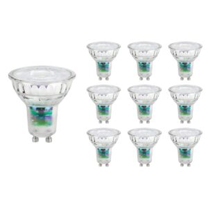 Spectrum LED Lamp GU10 - 2.5W - 230V - 460 Lumen - 3000K Warm Wit - Ø50mm - Voor Werkverlichting, Spiegelkast of Garage - 10 stuks