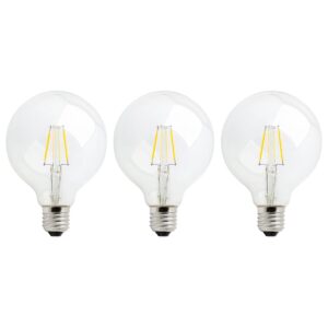 Spectrum LED Lamp E27 - 4W - 230V - 450 Lumen - 2700K Warm Wit - Ø95mm - Voor Plafondlamp, Tafellamp of Vloerlamp - 3 stuks