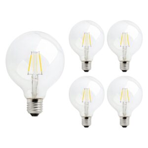 Spectrum LED Lamp E27 - 4W - 230V - 450 Lumen - 2700K Warm Wit - Ø95mm - Voor Plafondlamp, Tafellamp of Vloerlamp - 5 stuks