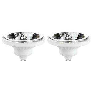 Spectrum LED AR111 Spot  Lamp GU10 - 12W - 230V - 1250 Lumen - 6000K Koud Wit - Ø111mm - Voor Werkverlichting, Spiegelkast of Garage - 2 stuks